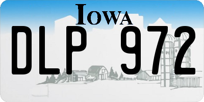 IA license plate DLP972