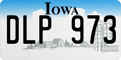 IA license plate DLP973