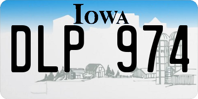 IA license plate DLP974