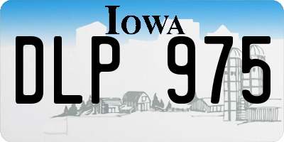 IA license plate DLP975