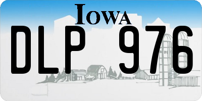 IA license plate DLP976
