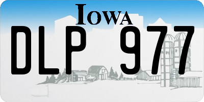 IA license plate DLP977