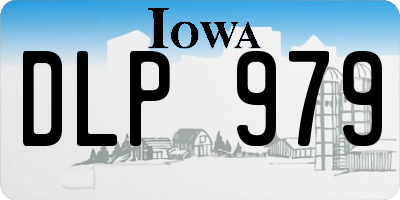 IA license plate DLP979