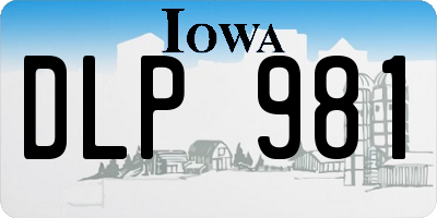 IA license plate DLP981