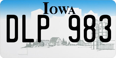IA license plate DLP983