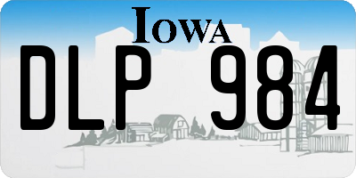IA license plate DLP984