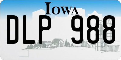 IA license plate DLP988