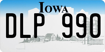 IA license plate DLP990