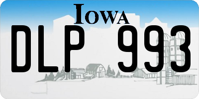 IA license plate DLP993