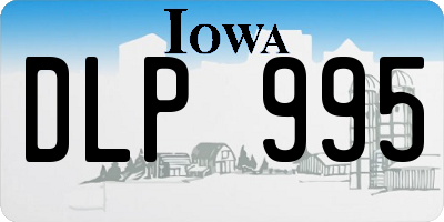 IA license plate DLP995
