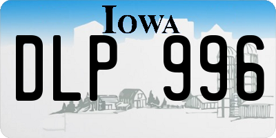 IA license plate DLP996