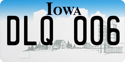 IA license plate DLQ006