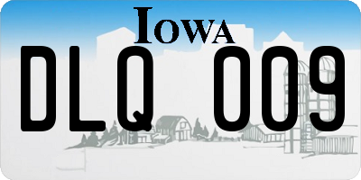 IA license plate DLQ009