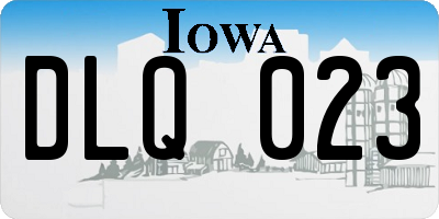 IA license plate DLQ023
