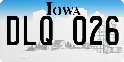 IA license plate DLQ026