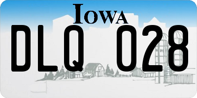 IA license plate DLQ028