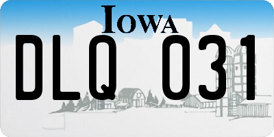 IA license plate DLQ031