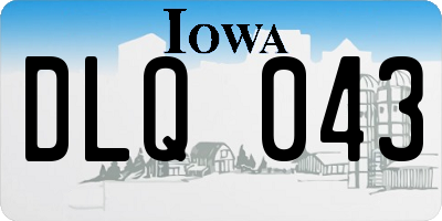 IA license plate DLQ043