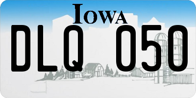 IA license plate DLQ050