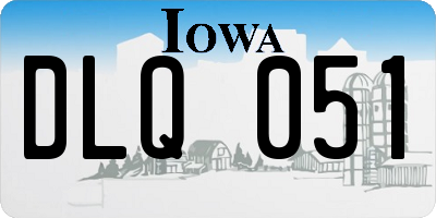 IA license plate DLQ051