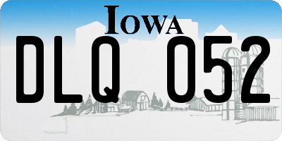 IA license plate DLQ052