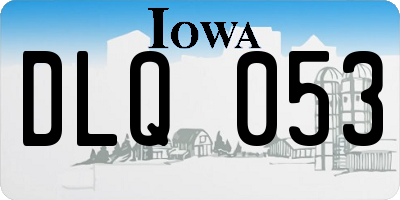 IA license plate DLQ053