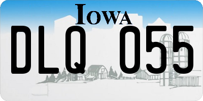 IA license plate DLQ055