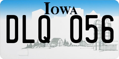 IA license plate DLQ056