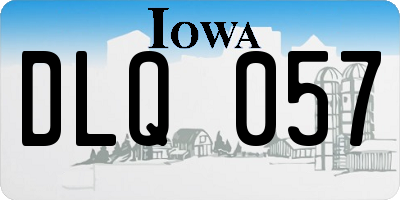 IA license plate DLQ057