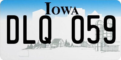 IA license plate DLQ059