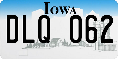 IA license plate DLQ062