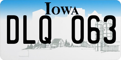 IA license plate DLQ063