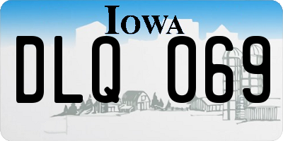 IA license plate DLQ069