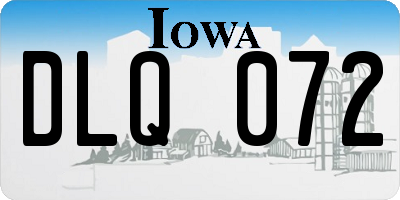 IA license plate DLQ072