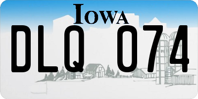 IA license plate DLQ074