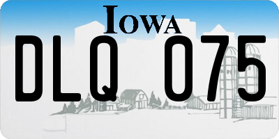 IA license plate DLQ075