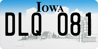 IA license plate DLQ081