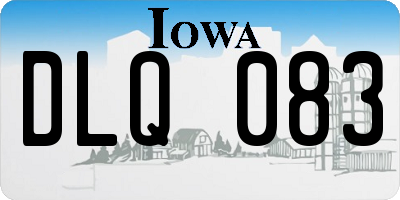 IA license plate DLQ083