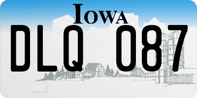 IA license plate DLQ087