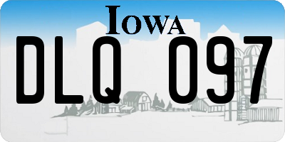IA license plate DLQ097