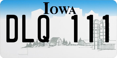 IA license plate DLQ111