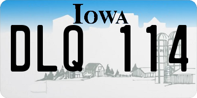 IA license plate DLQ114