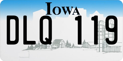 IA license plate DLQ119