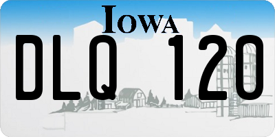 IA license plate DLQ120