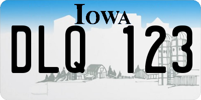 IA license plate DLQ123