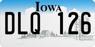 IA license plate DLQ126