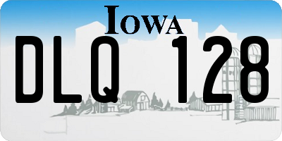 IA license plate DLQ128