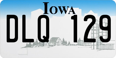 IA license plate DLQ129