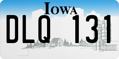 IA license plate DLQ131