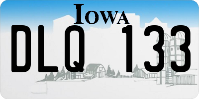 IA license plate DLQ133